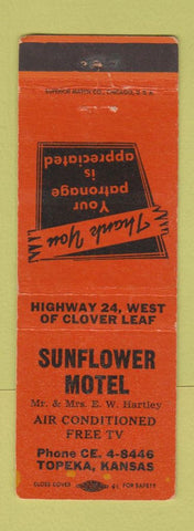 Matchbook Cover - Sunflower Motel Topeka KS