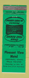 Matchbook Cover - Pleasant View Motel Greensburg KS WEAR