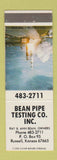 Matchbook Cover - Bean Pipe Testing Russell KS