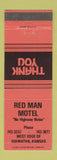 Matchbook Cover - Red Man Motel Hiawatha KS