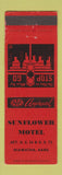Matchbook Cover - Sunflower Motel Hiawatha KA WEAR