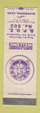 Matchbook Cover - Elks Lodge McPherson KS
