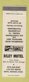 Matchbook Cover - Riley Motel Hays KS
