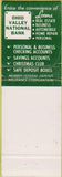 Matchbook Cover - Ohio Valley Bank Vienna WV