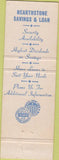 Matchbook Cover - Hearthstone Savings Baltimore MD