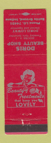 Matchbook Cover - Doris Beauty Shop Battle Ground IN girlie