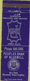 Matchbook Cover - People's Bank of Bluewell Bluewell WV