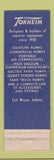 Matchbook Cover - Tokheim Gas Pumps 1951 Fort Wayne IN WORN