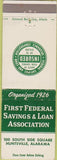 Matchbook Cover - First Federal Savings Huntsville AL