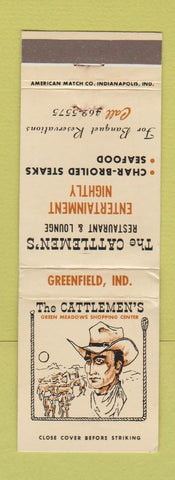 Matchbook Cover - Cattleman's Restaurant Greenfield IN WEAR
