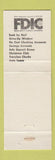 Matchbook Cover - Bank of Ireland IN WEAR