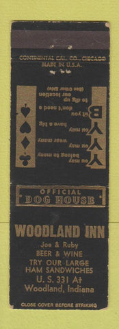 Matchbook Cover - Woodland Inn Woodland IN