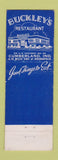 Matchbook Cover - Buckley's Restaurant Cumberland IN