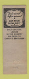Matchbook Cover - Gill Hotel Ligonier IN low phone # WEAR