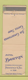 Matchbook Cover - Hotel Barton Indianapolis IN WEAR