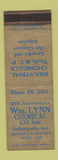Matchbook Cover - Wm Lynn Chemical Indianapolis IN WORN