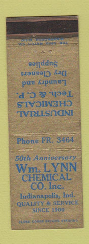Matchbook Cover - Wm Lynn Chemical Indianapolis IN WORN