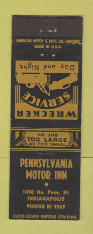 Matchbook Cover - Pennsylvania Motor Inn Indianapolis IN