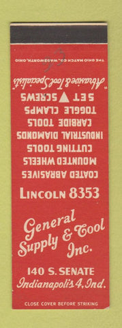 Matchbook Cover - General Supply Indianapolis IN SAMPLE