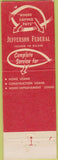 Matchbook Cover - Jefferson Federal Savings Birmingham AL