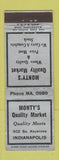 Matchbook Cover - Monty's Market grocery Indianapolis IN