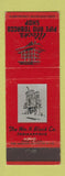 Matchbook Cover - Block's Pipe and Tobacco Indianapolis IN