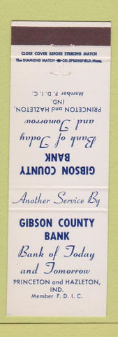 Matchbook Cover - Gibson City Bank Princeton Hazleton IN