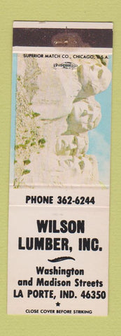 Matchbook Cover - Wilson Lumber La Porte IN LaPorte