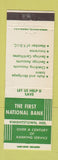 Matchbook Cover - First National Bank Knightstown IN