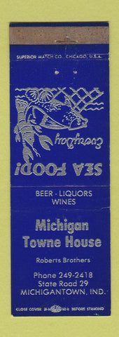 Matchbook Cover - Michigan Towne House Michigantown IN WEAR