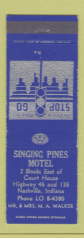 Matchbook Cover - Singing Pines Motel Nashville IN