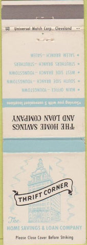 Matchbook Cover - Thrift Corner Bank Youngstown OH