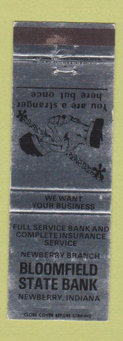 Matchbook Cover - Bloomfield State Bank Newberry IN WEAR