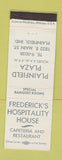 Matchbook Cover - Frederick's Hospitality House Plainfield IN