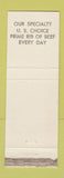 Matchbook Cover - Frederick's Hospitality House Plainfield IN