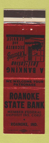 Matchbook Cover - Roanoke State BANk IN