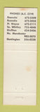 Matchbook Cover - Sand Gravel Concrete Roanoke IN