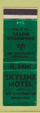 Matchbook Cover - Skyline Motel Indianapolis IN Shamrock Cumberland
