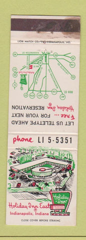 Matchbook Cover - Holiday Inn East Indianapolis IN WORN