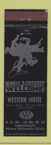Matchbook Cover - Western Motel Indianapolis IN