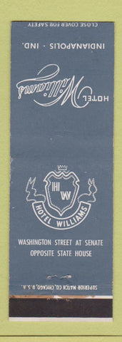 Matchbook Cover - Hotel Williams Indianapolis IN WEAR
