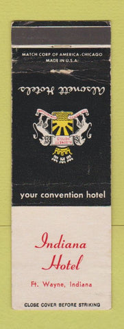 Matchbook Cover - Indiana Hotel Fort Wayne IN Alsonett