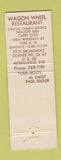 Matchbook Cover - Wagon Wheel Restaurant Merrillville IN WEAR