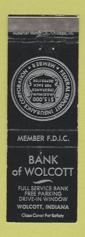 Matchbook Cover - Bank of Wolcott IN
