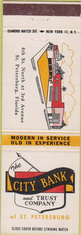 Matchbook Cover - City Bank Trust St Petersburg FL