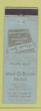 Matchbook Cover - Med O Brook Motel Spencer IN WEAR