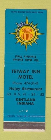 Matchbook Cover - Triway Inn Motel Kentland IN