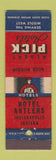 Matchbook Cover - Albert Pick Hotels Hotel Antlers Indianapolis IN