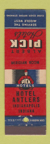 Matchbook Cover - Albert Pick Hotels Hotel Antlers Indianapolis IN