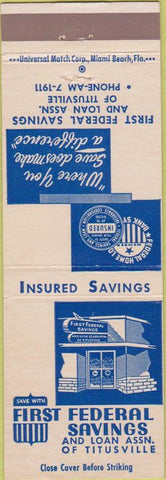 Matchbook Cover - First Federal Savings Titusville